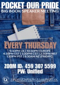 Cocaine Anonymous Online Pocket Our Pride Group