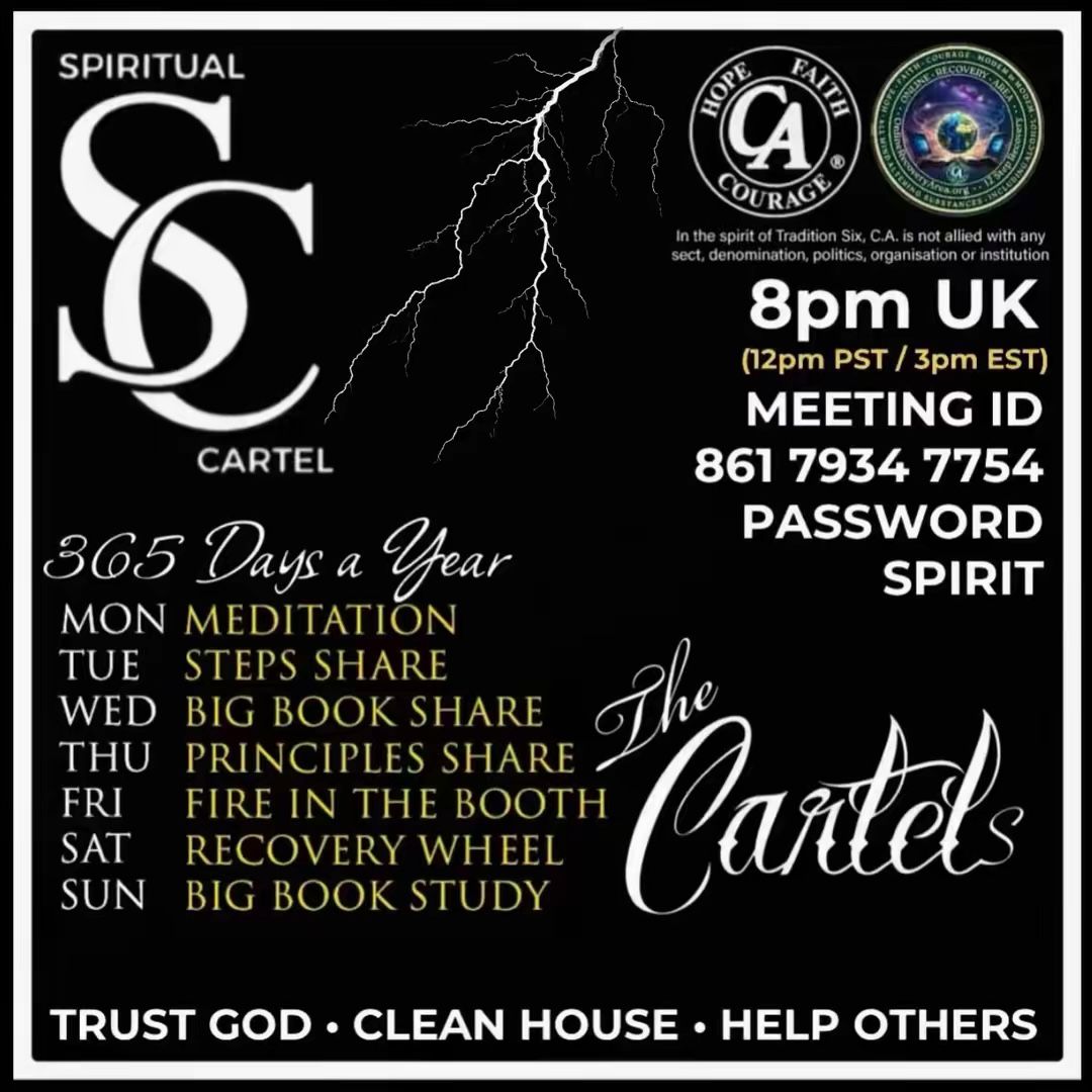 Cocaine Anonymous Online Spiritual Cartel UK Group