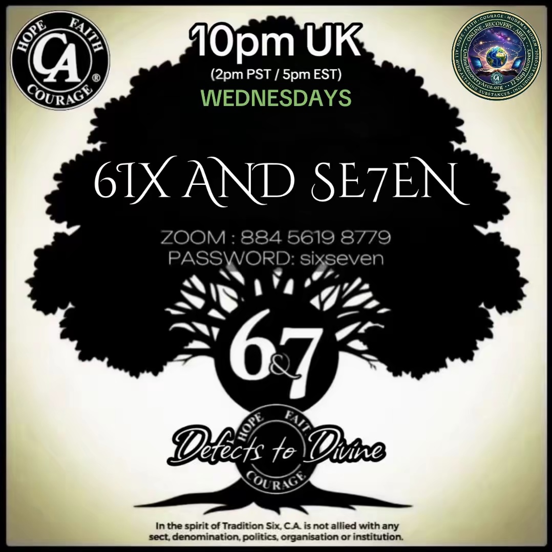 Cocaine Anonymous Online 6IX AND SE7EN GROUP
