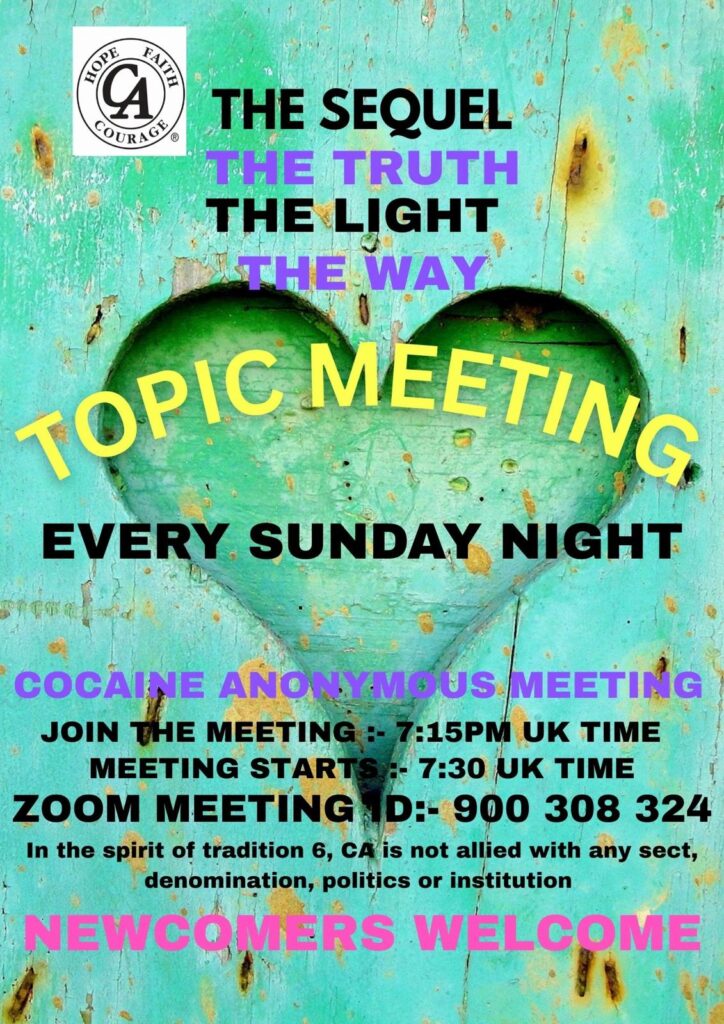 The sequel, the truth, the light, the way topic meeting flyer