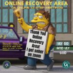 cocaine anonymous online recovery area meme