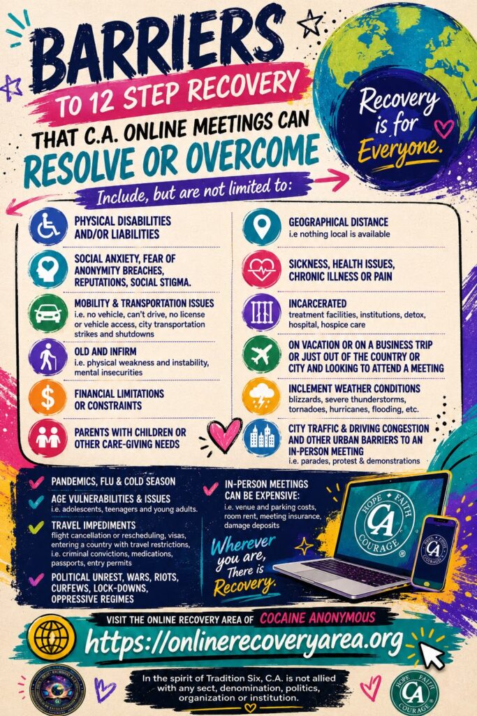 ca online recovery area overcoming barriers with virtual meetings