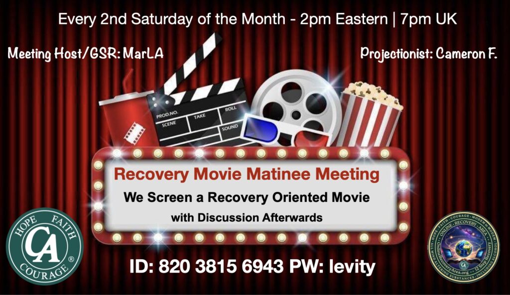 recovery movie matinee flyer